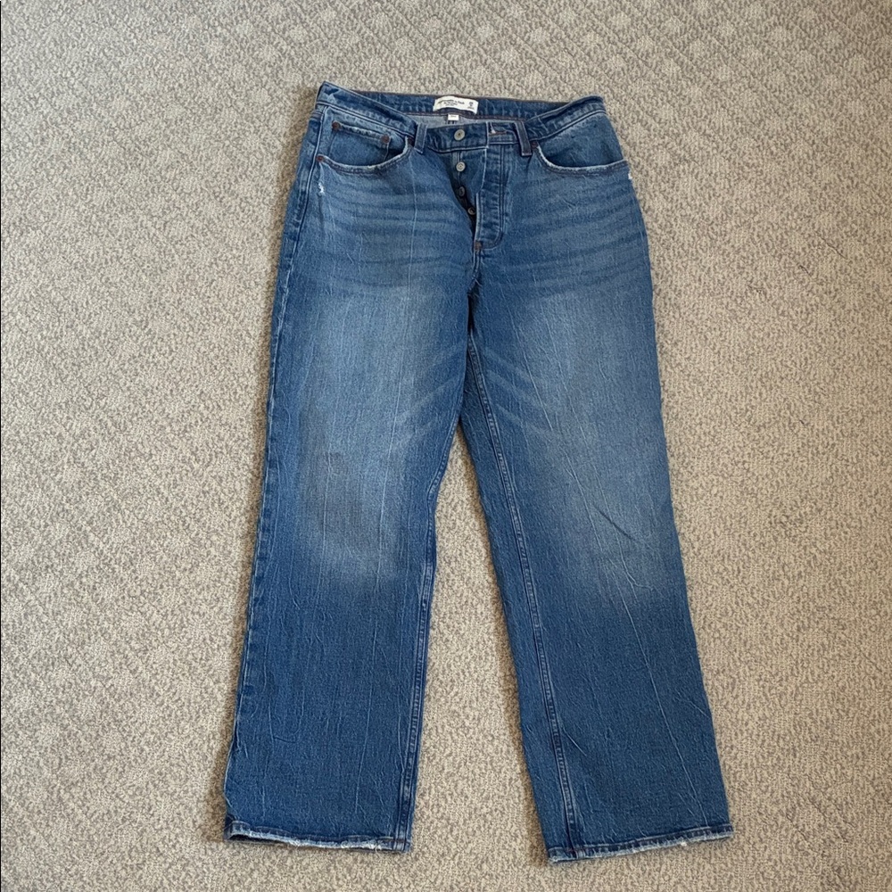 Abercrombie & Fitch Blue Straight Leg Jeans